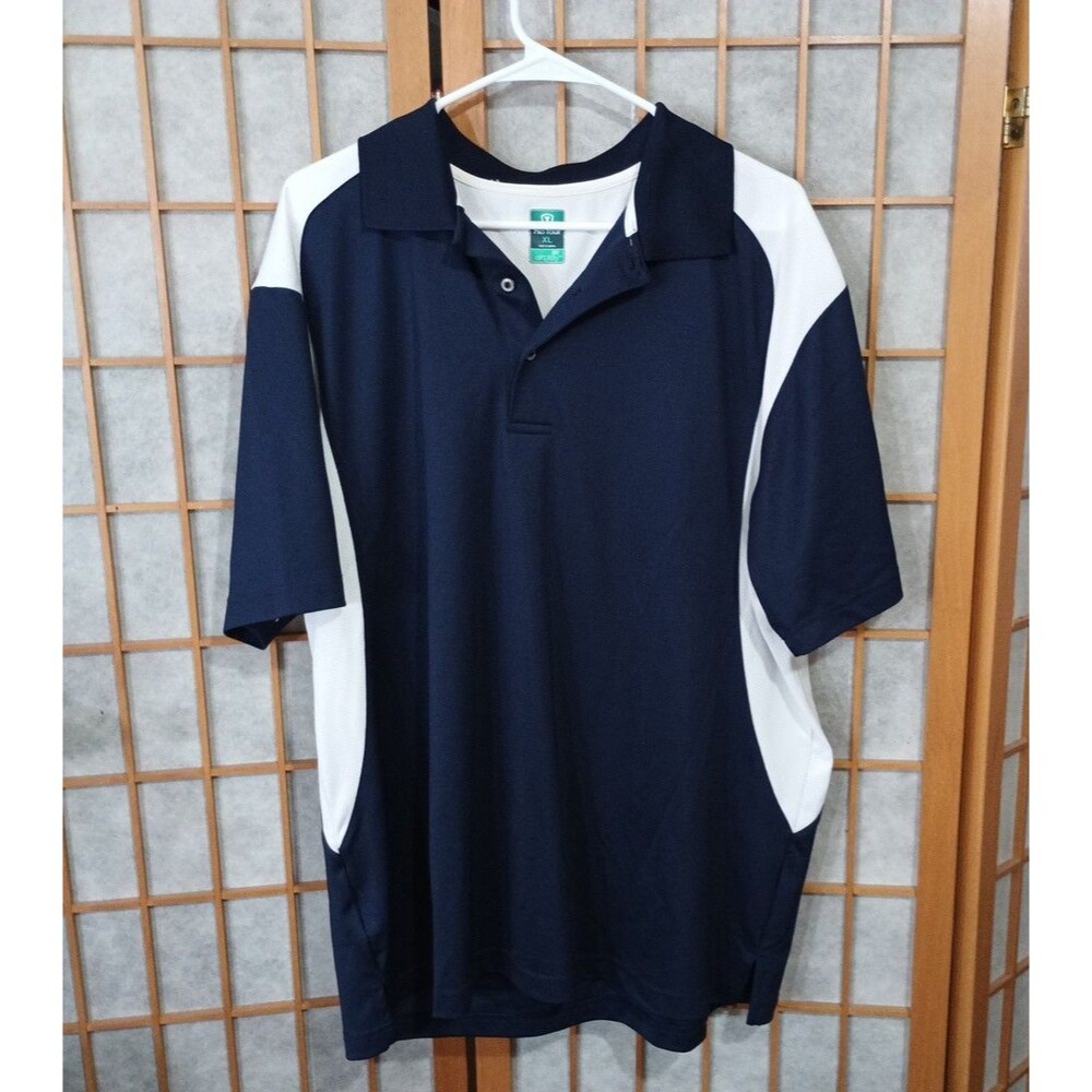 Pro Tour Golf Polo Shirt XL Navy Colorblock Airplay Stretch